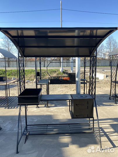 Мангал с крышей