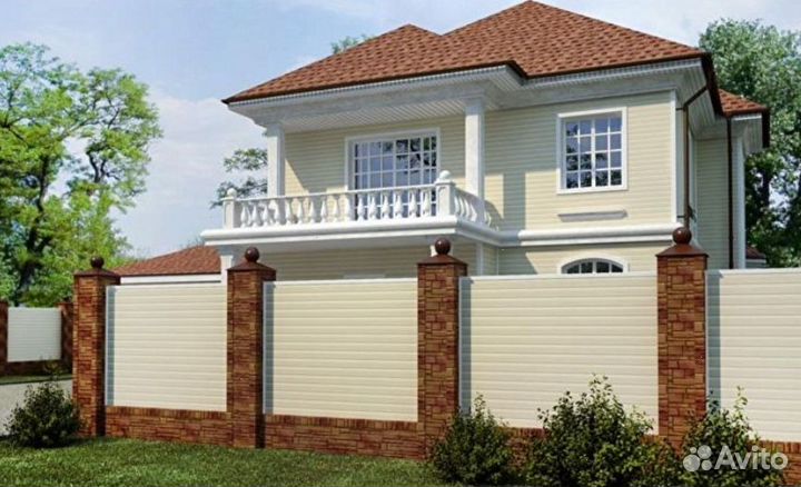 Забор из профнастила 70 метров