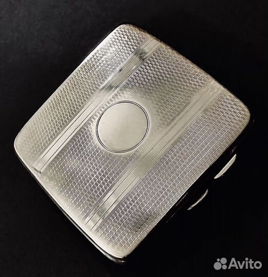 Портсигар старинный серебро 1921 год JG