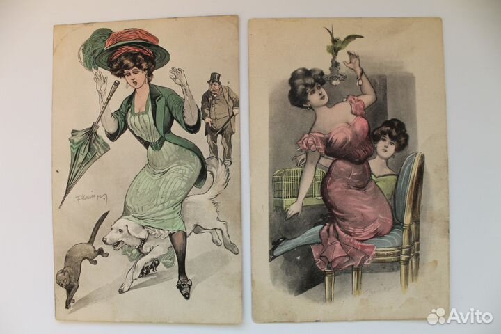 Старинные немецкие почтовые карточки открытые пись