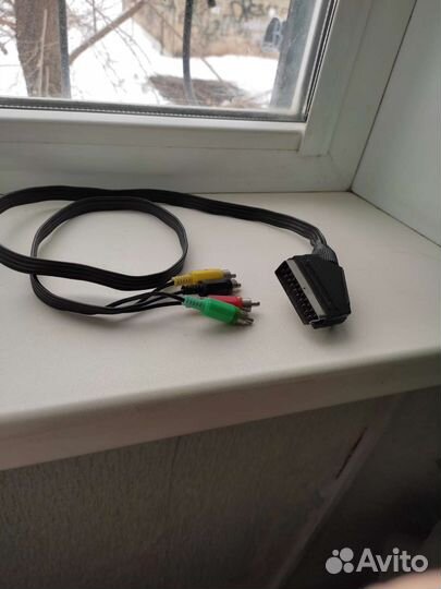 Аудио видео кабель Scart-4 длина 1 м