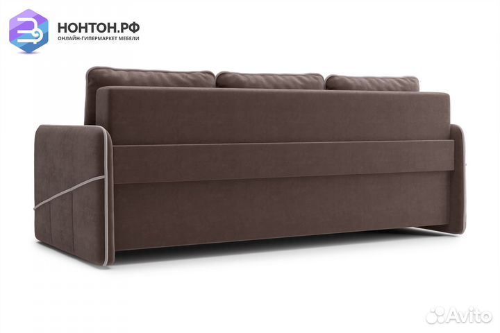 Диван еврокнижка Энерджи 3-х местный коричневый
