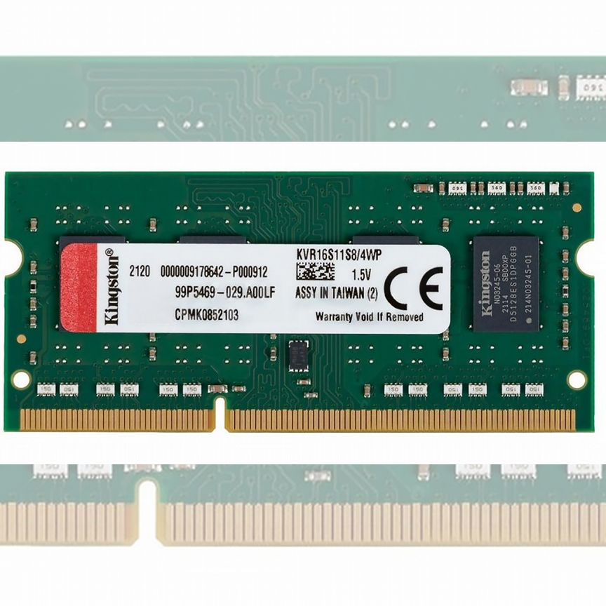 [KVR16S11S8/4WP] Оперативная Память Kingston 4gb Kvr16s11s8/4wp