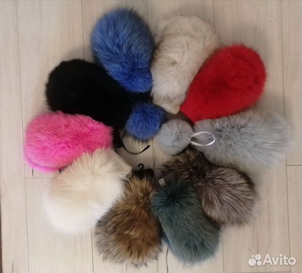 Варежки из натурального меха