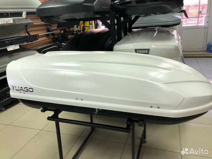 Автобокс багажник на крышу Мазда сх-5 460 белый