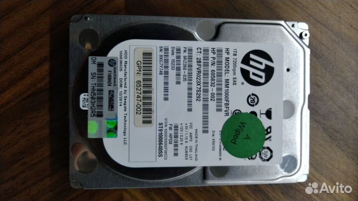 Жесткий диск HP mm1000fbfvr