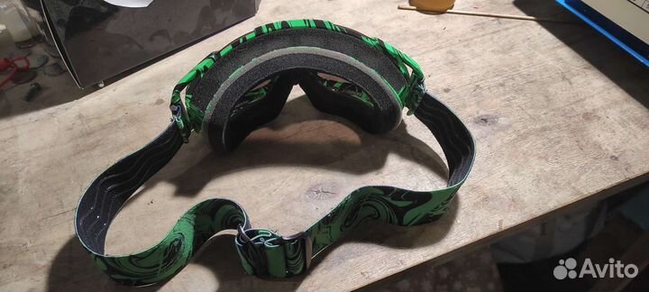 Очки для кроссового шлема затемненные, б/у