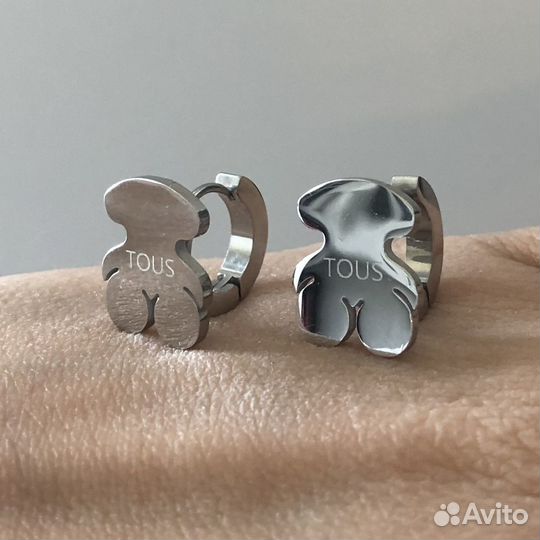 Серьги мишки стиль Tous