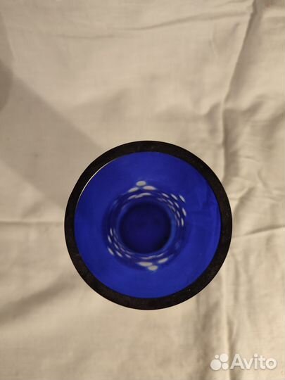 Ваза синее стекло СССР