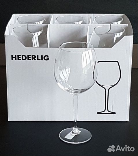 IKEA Хедерлиг бокал для вина/6шт