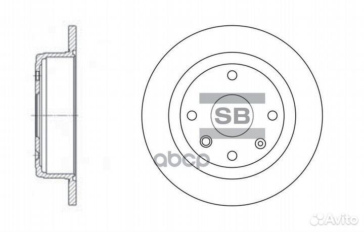 Диск тормозной GM lacetti 05- задн. sd3033 Sang