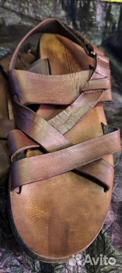 Мужские кожаные шлепанцы 43