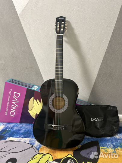 Новая гитара davinci с чехлом