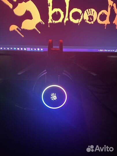 Игровая гарнитура с rgb подсветкой bloody g528c