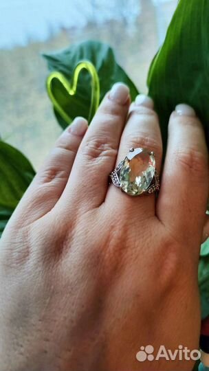 Серебряное кольцо с Лимонным Топазом
