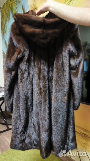 Шуба норковая с капюшоном 42 44