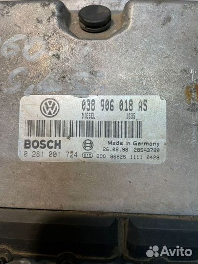 Эбу Volkswagen VW Passat B5 1.9 AHH 90 л.с