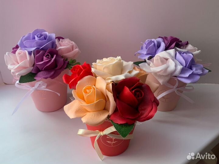 Подарок букет из мыльных роз 8 марта