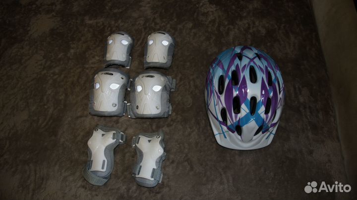 Защита (локти,колени) + шлем велосипедный детский
