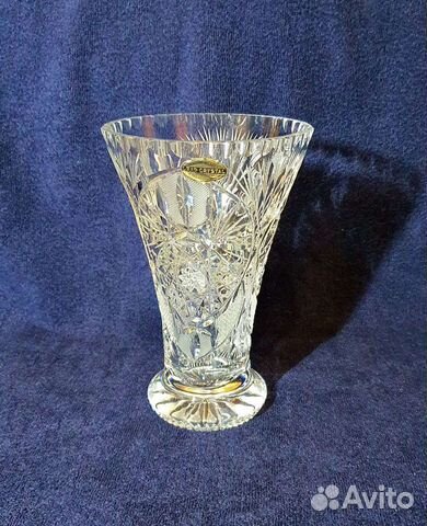Ваза хрустальная. Чехословакия