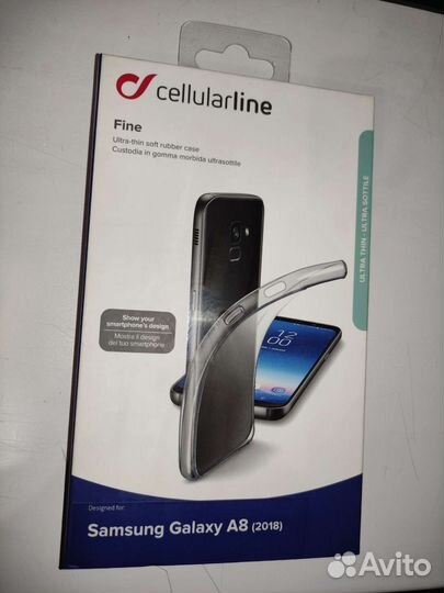 Чехол на Samsung Galaxy A8, прозрачный