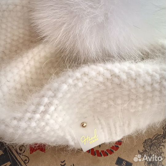 Комплект шапка, шарф, варежки