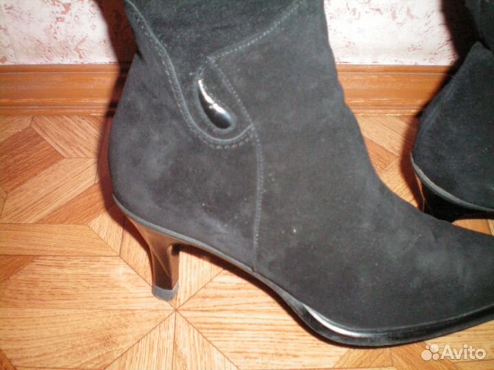 Сапоги замшевые