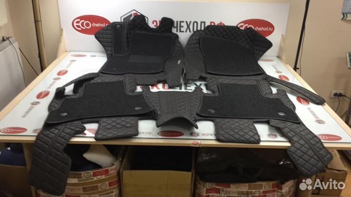 3D Коврики Geely Салон Багажник из Экокожи