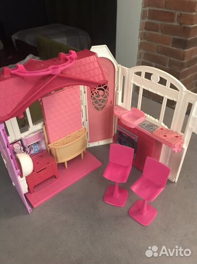 Домик кукольный раскладной Барби