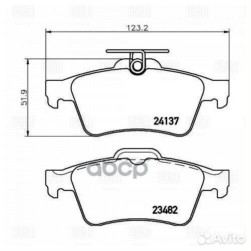 PF 1093 колодки дисковые задние с антискр. пл