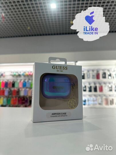 Чехол Guess AirPods Pro Charm lridescent Purple