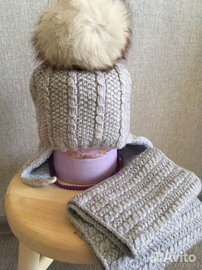 Шапка и снуд зимний на мальчика