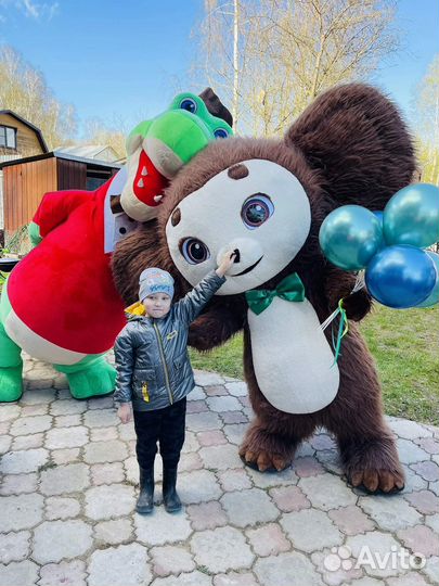 Чебурашка и крокодил Гена на поздравление аниматор