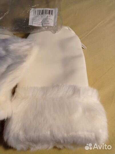 Новые Муфты варежки для коляски Кожа Песец