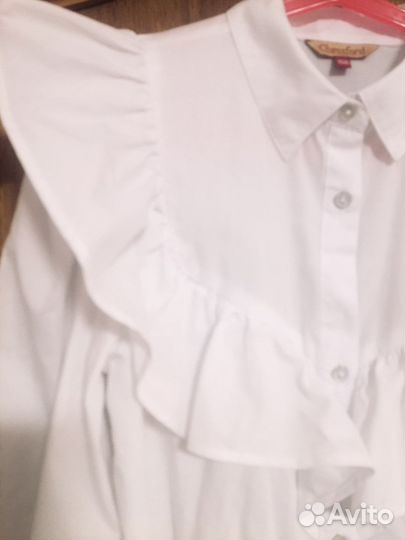 Белая блузка 158 см, платья Gloria Jeans XS