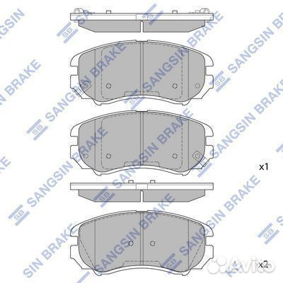 Колодки дисковые п. hyundai elantra 1.6/2.0i/1.6cr