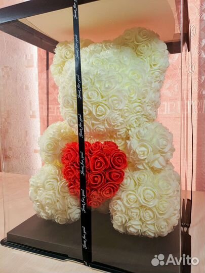 Мишка из роз 40 см