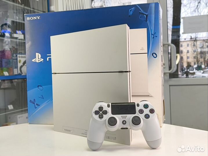 Отличная) Sony PlayStation 4 500Gb White