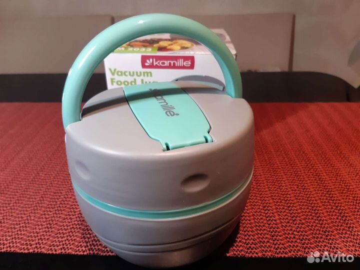 Термос для еды с выемной емкостью и ложкой 0,5 л