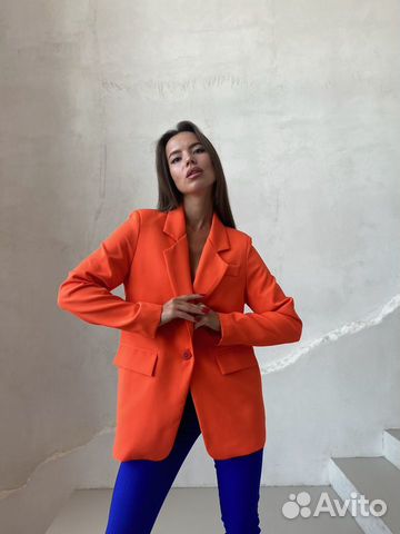 Пиджак однобортный оверсайз Оранжевый 10986 (44)