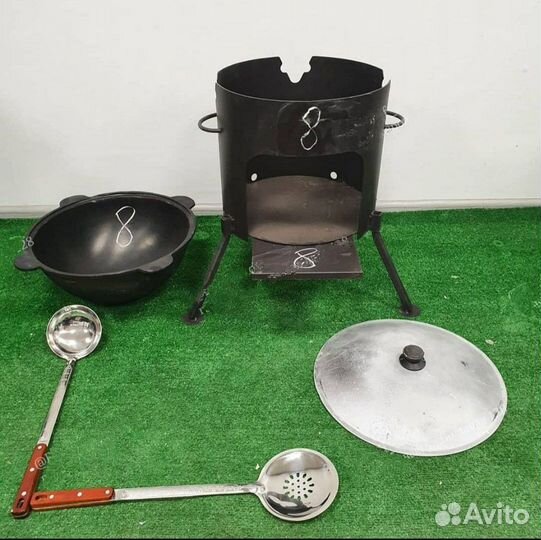 Казан 8л +Печь +Шумовка +Половник