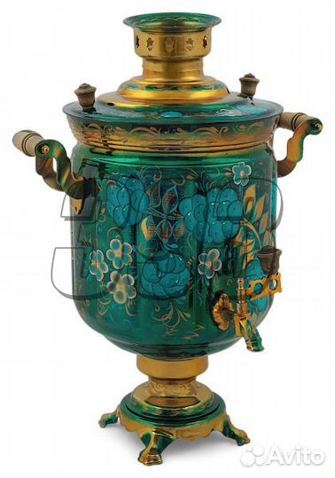 Самовар электрический Зелень банка (10л) (2604)