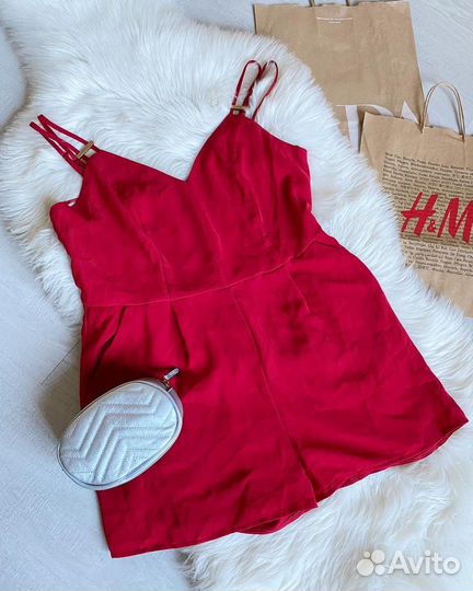 Комбинезон с шортами L красный