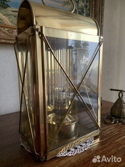 Латунная керосиновая лампа