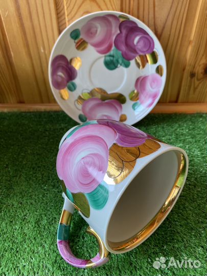 Чайная пара гигант Агашки Дулево