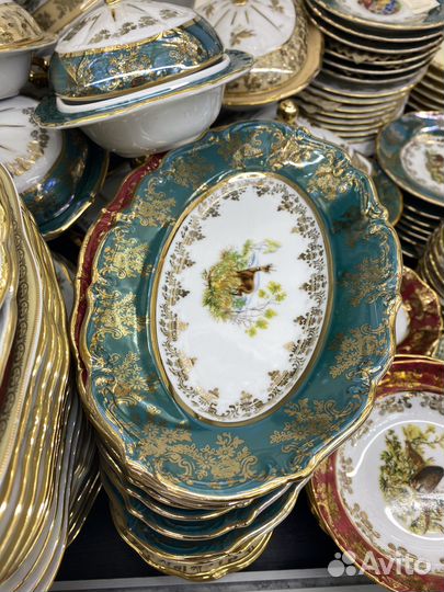 Сервизы, салатники,тарелки,тортницы царская охота