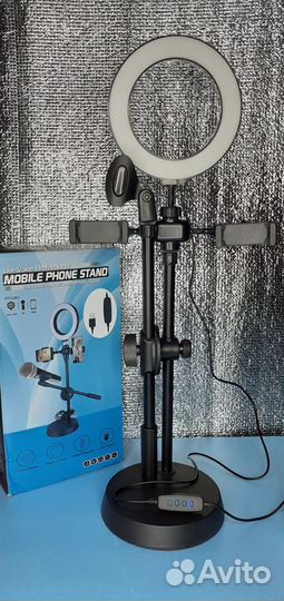 Настольная Pro кольцевая лампа 4в1 Блогеры Ютуб