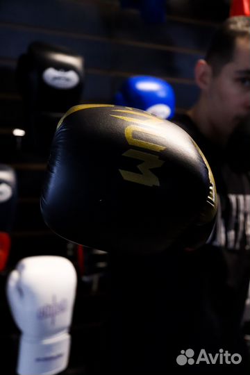 Боксерские перчатки Venum PU Red Gold