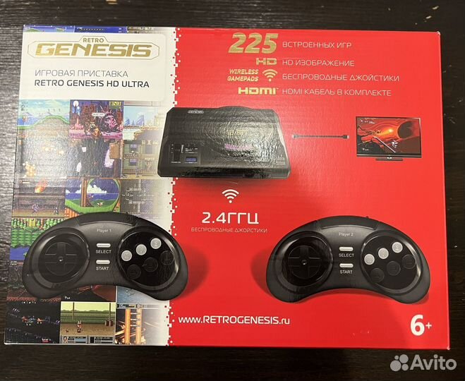 Игровая приставка Retro Genesis HD Ultra (225 игр)