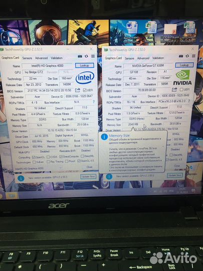 Acer 15.6 i5 4x3100/NvidiaGT630m2Gb/8Gb/SSD+HDD